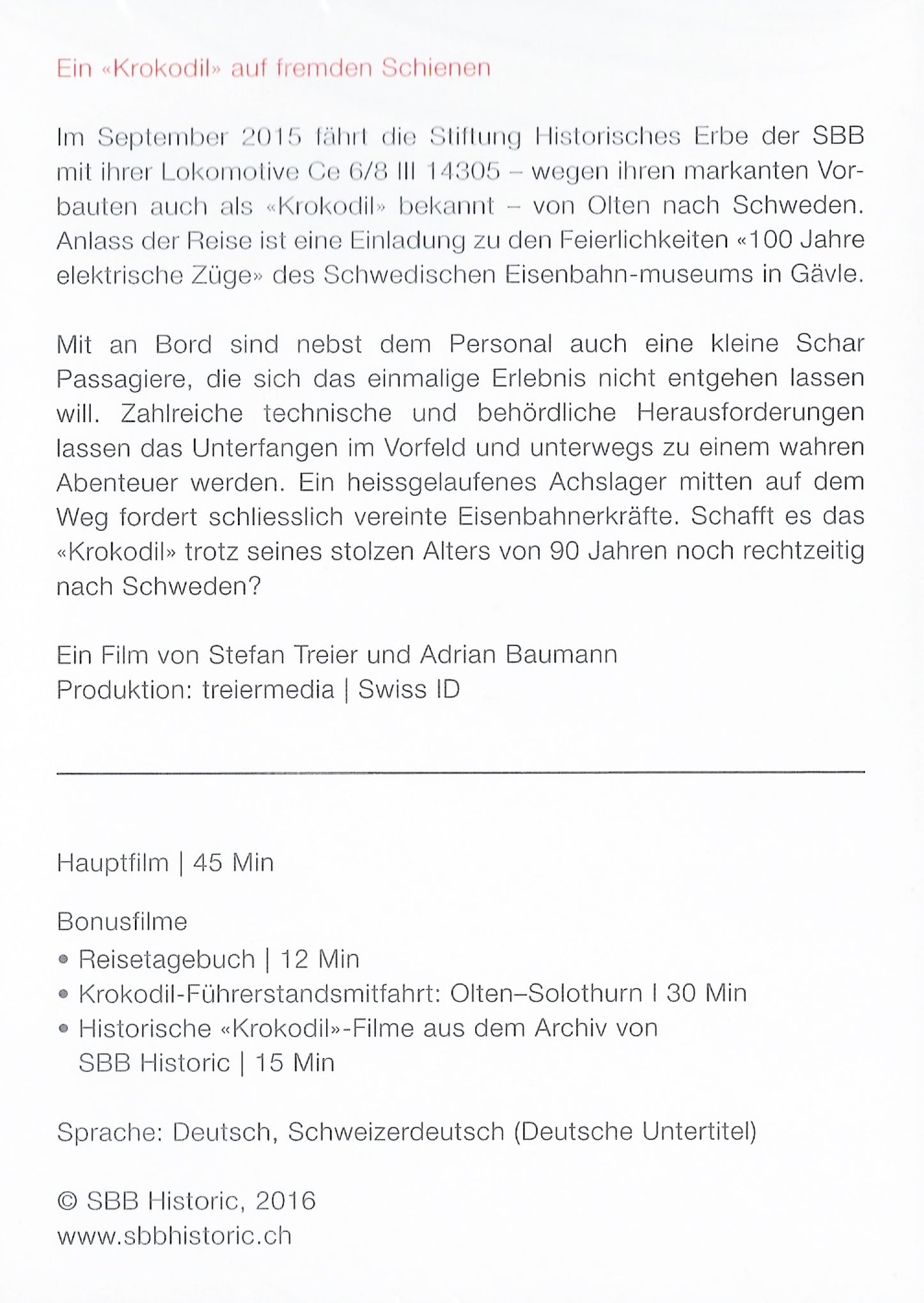 Ein "Krokodil" auf fremden Schienen - DVD